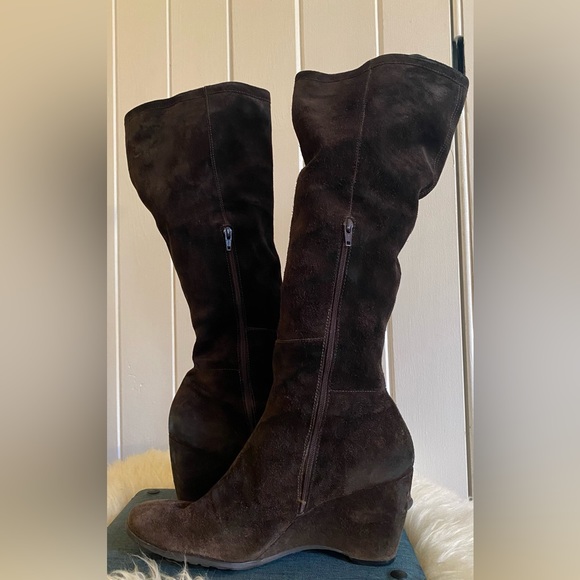 Franco Sarto Shoes - FRANCO SARTO Suede Tall Wedge Boots